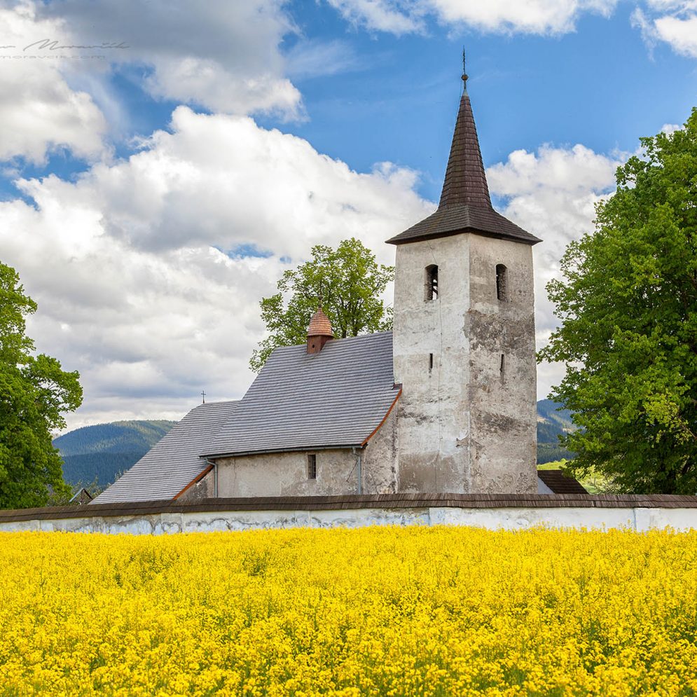 Gothic church of All Saints in Ludrova, Slovakia