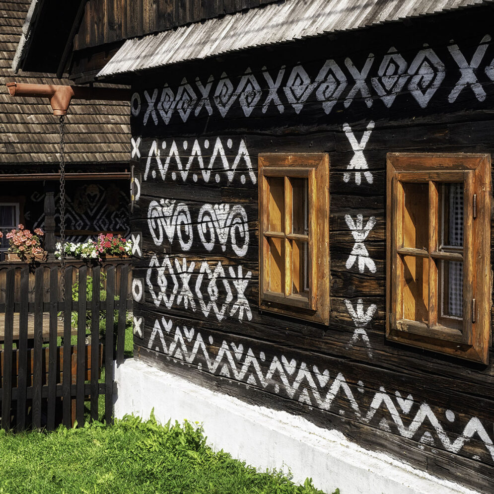 Folk architecture in village Čičmany, Slovakia