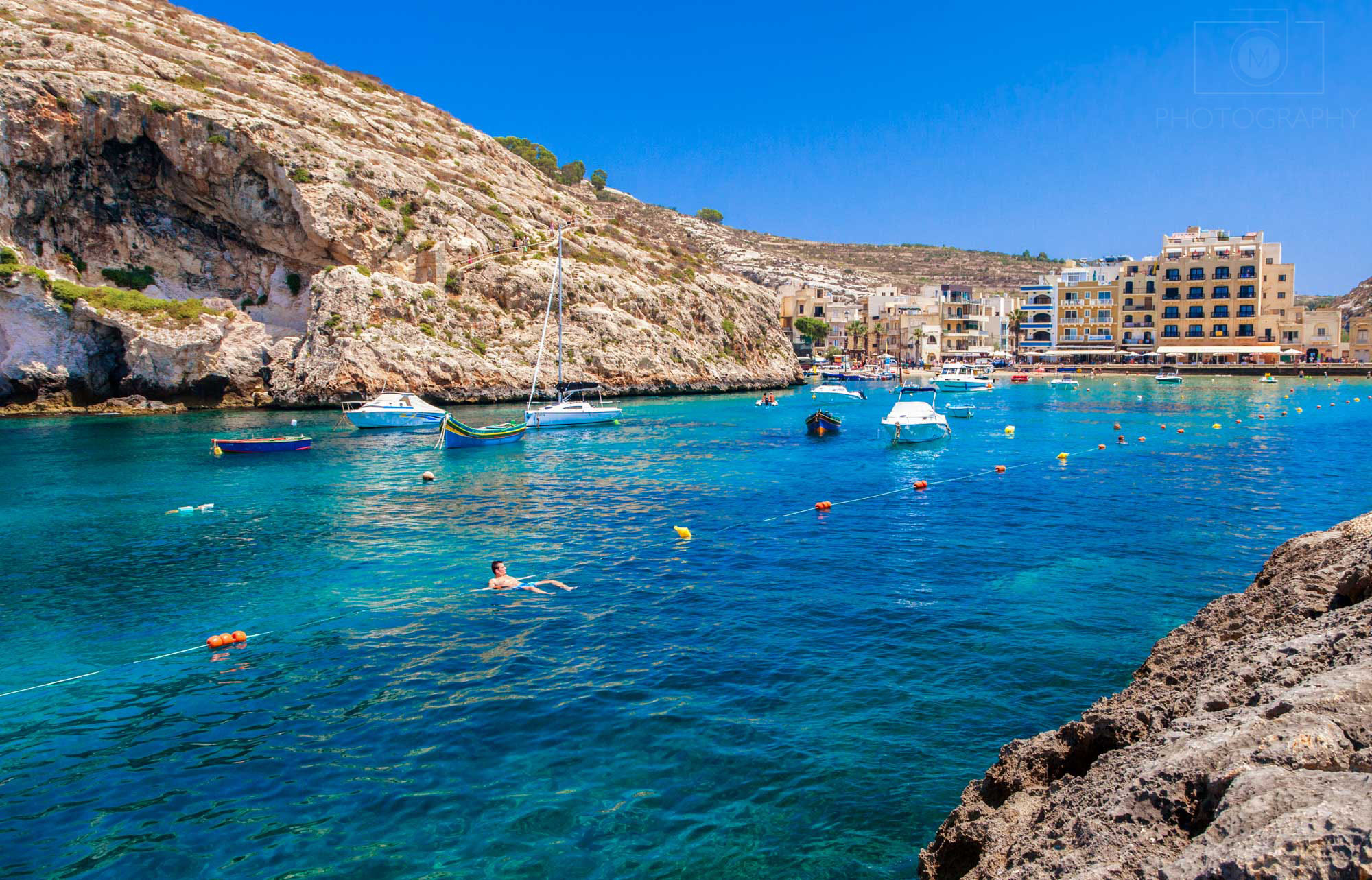 Xlendi Bay na ostrove Gozo