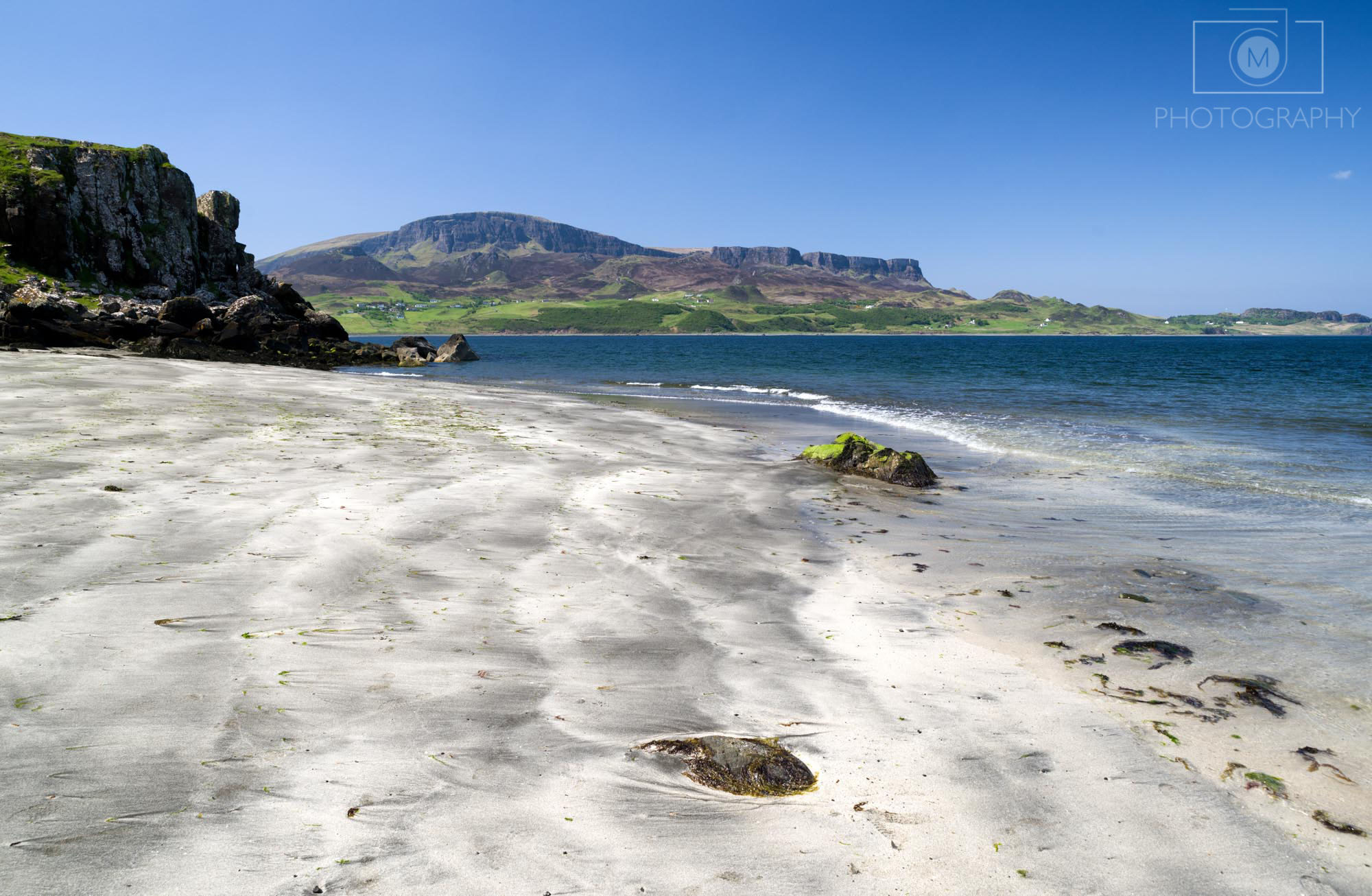 Staffin beach na ostrove Isle of Skye, Škótsko