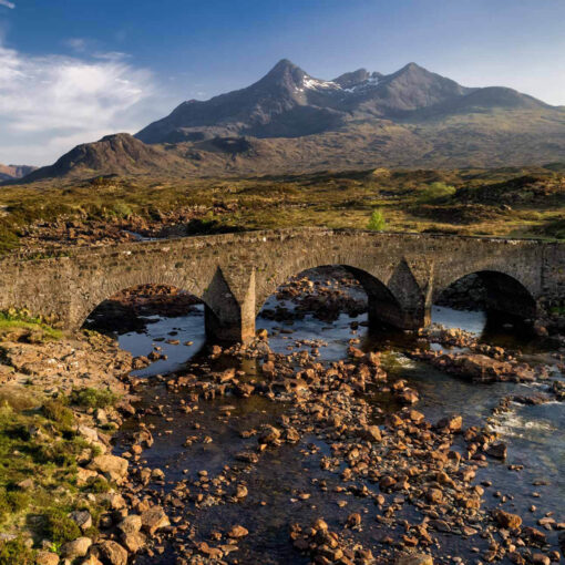 Most Sligachan na ostrove Isle of Skye, Škótsko