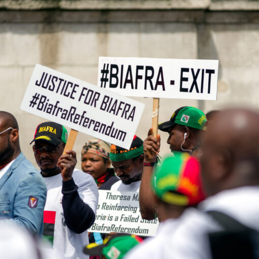 Demonštrácia hnutia Indigenous People of Biafra, Londýn