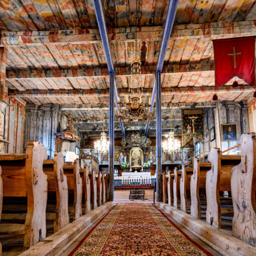 Drevený artikulárny kostol Leštiny