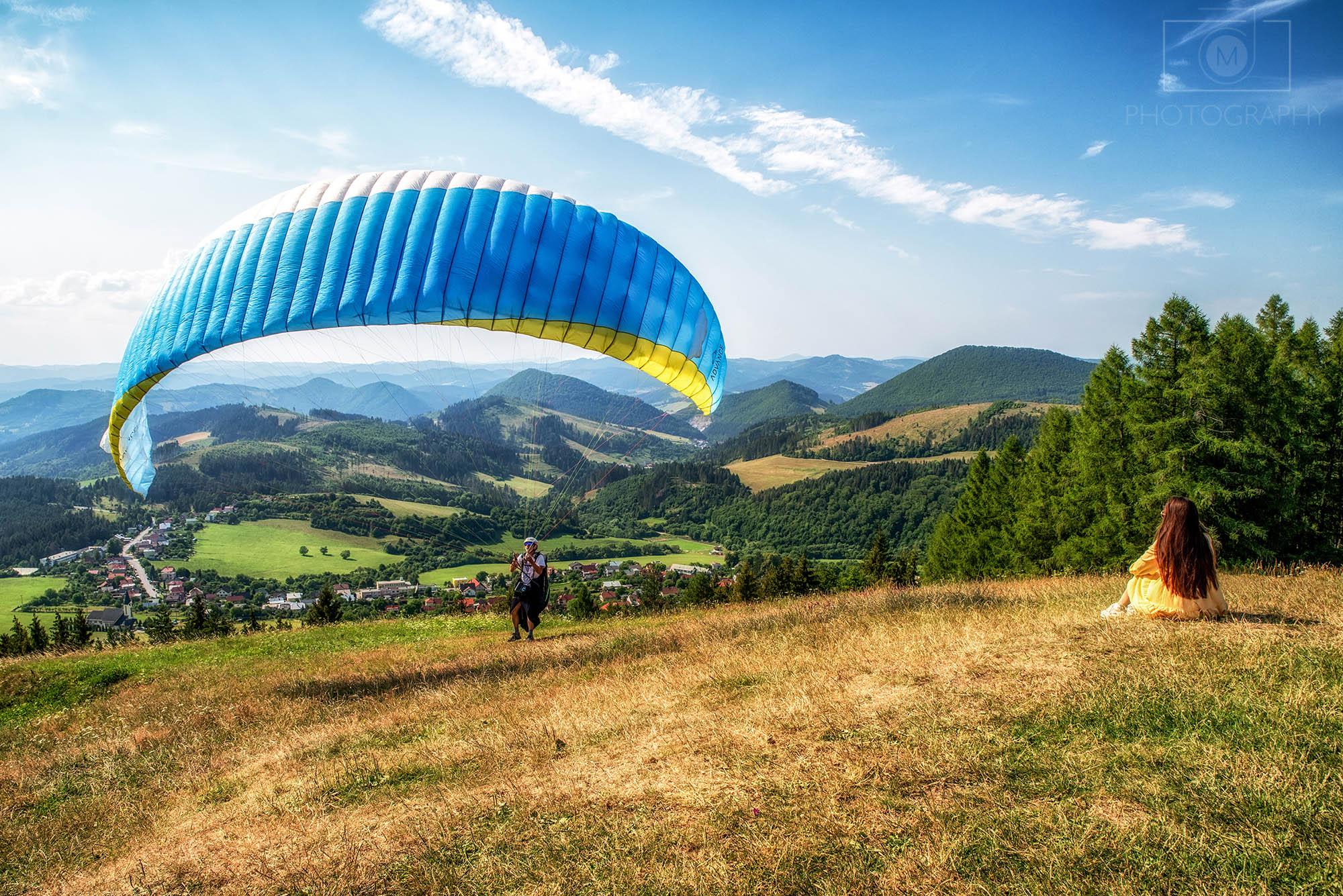 Paragliding na vrchu Straník