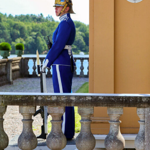 Čestná stráž, palác Drottningholm, Švédsko