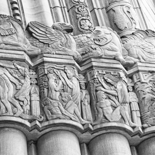 Relief na katedrále Notre Dame, Luxemburg - Luxembursko