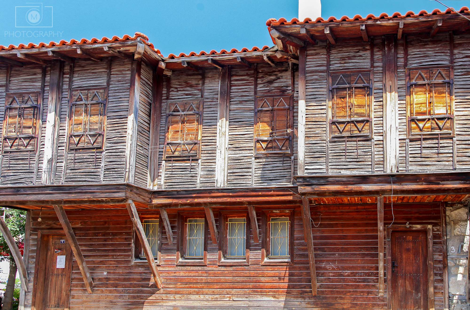 Klasická architektúra v meste Sozopol, Bulharsko