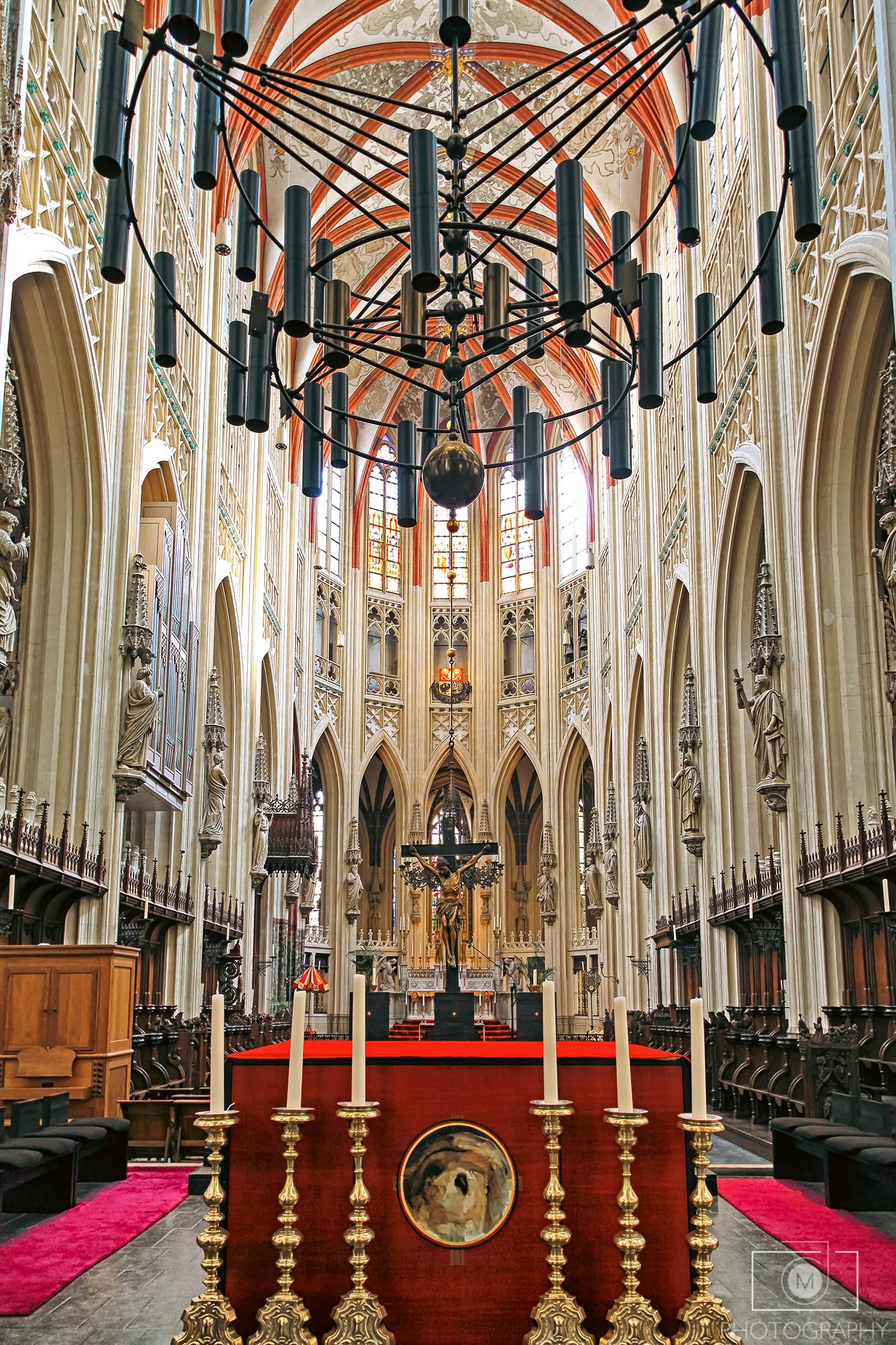 Interiér katedrály sv. Jána v meste 's-Hertogenbosch, Holandsko
