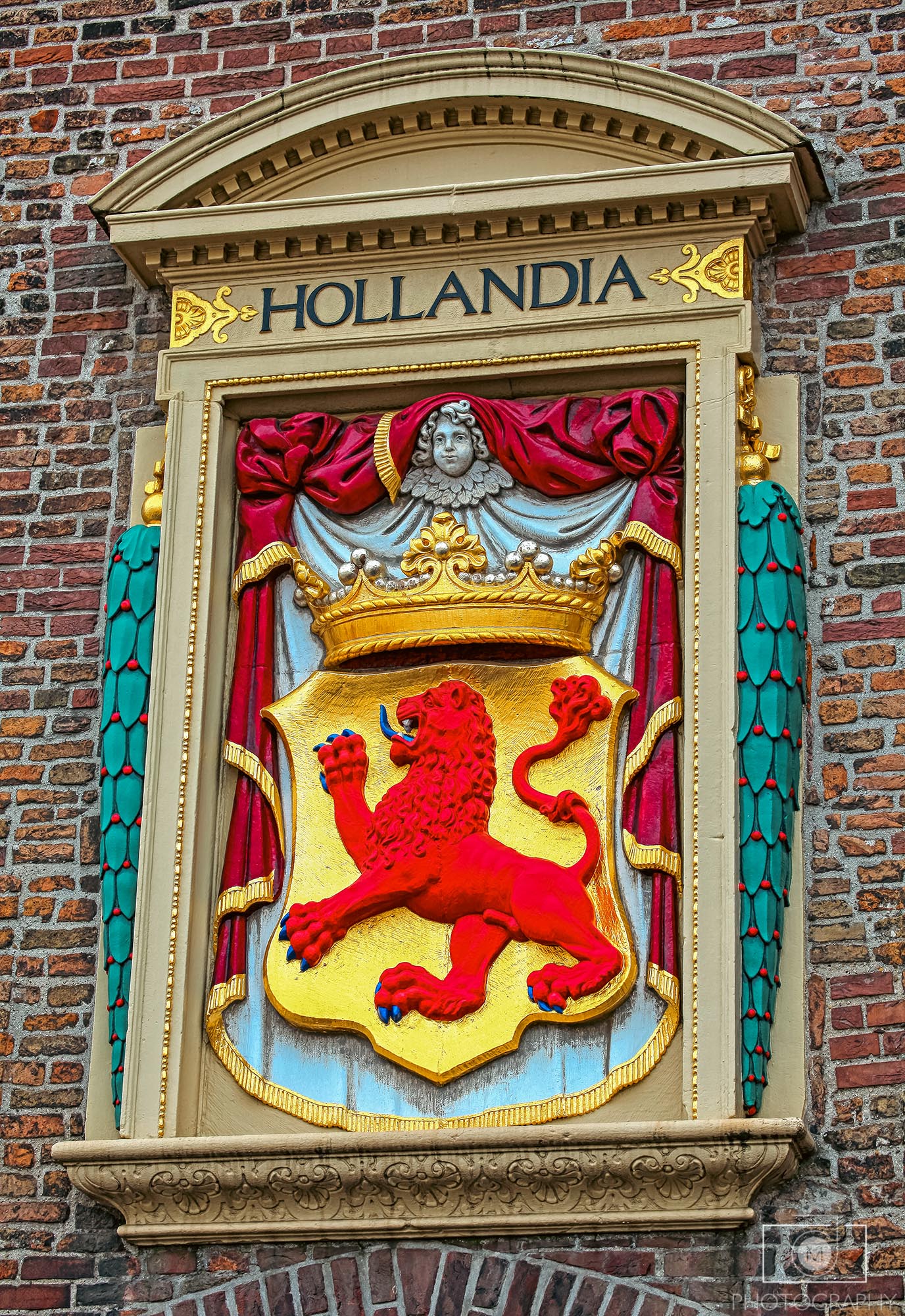 Symbol "Hollandia" v meste Haag