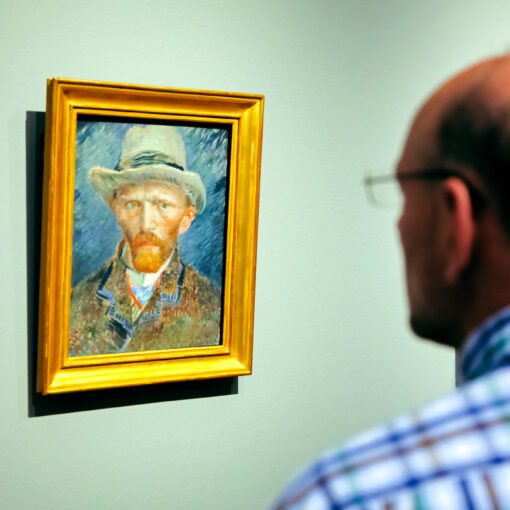 Autoportrét od Vincenta van Gogha v Rijksmuseum v Amsterdame, Holandsko