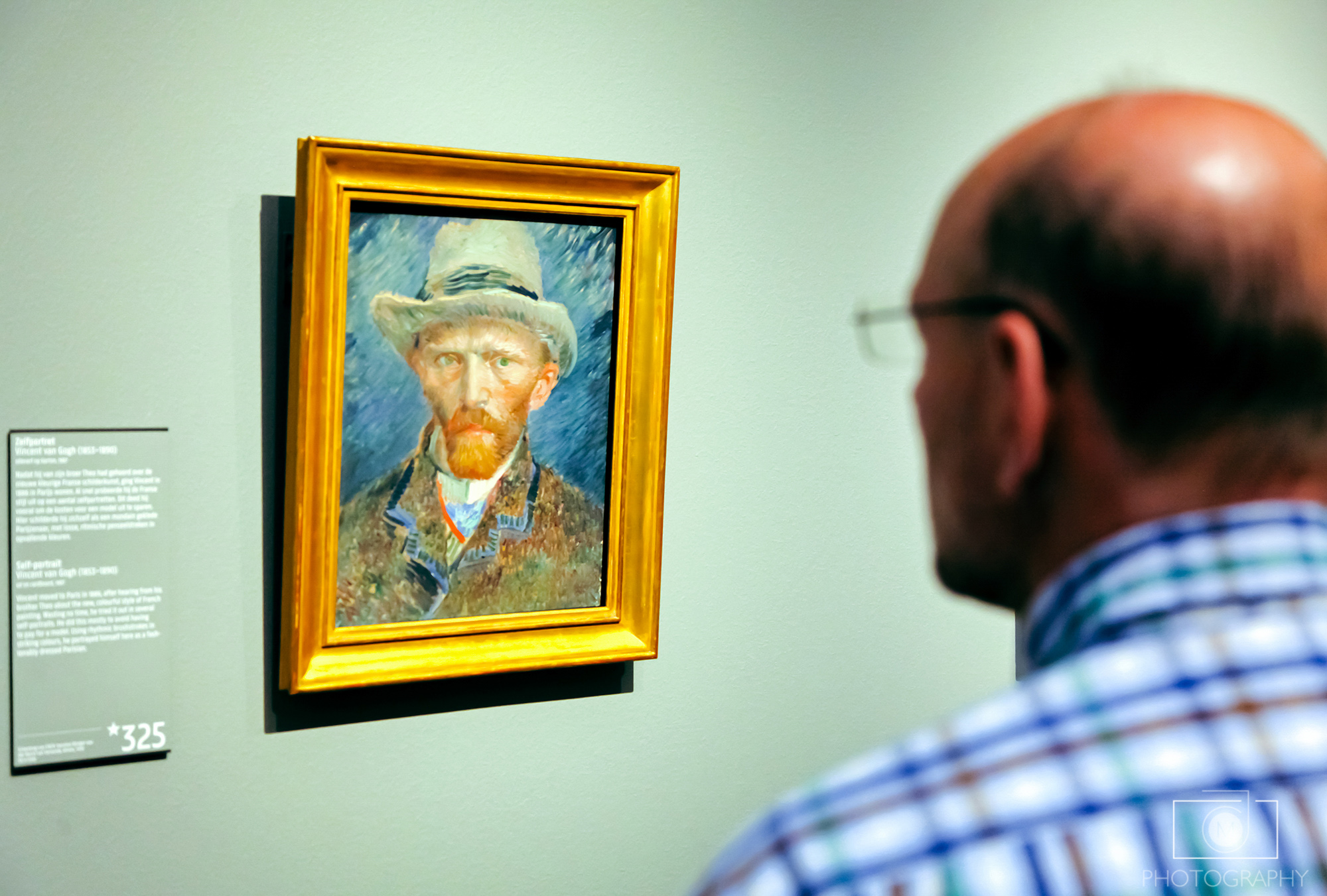 Autoportrét od Vincenta van Gogha v Rijksmuseum v Amsterdame, Holandsko
