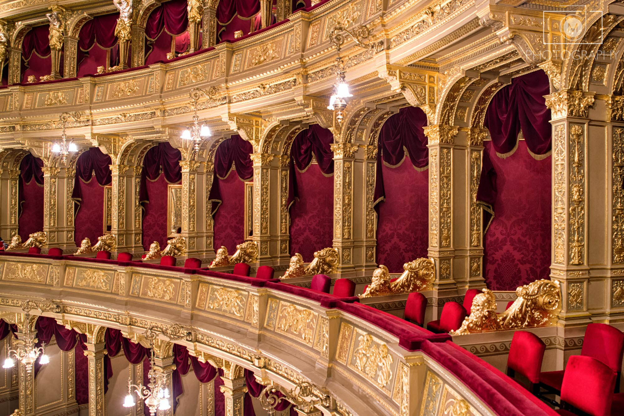 Interiér Maďarskej štátnej opery v Budapešti