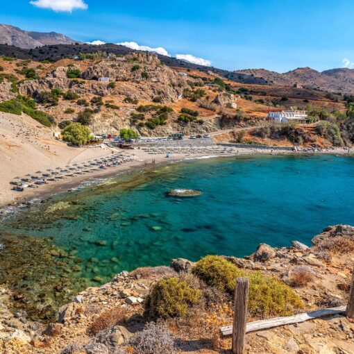 Pláž Agios Pavlos na juhu Kréty