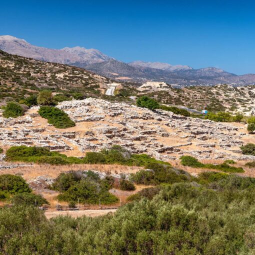 Ruiny minojskej osady Gournia, východná Kréta