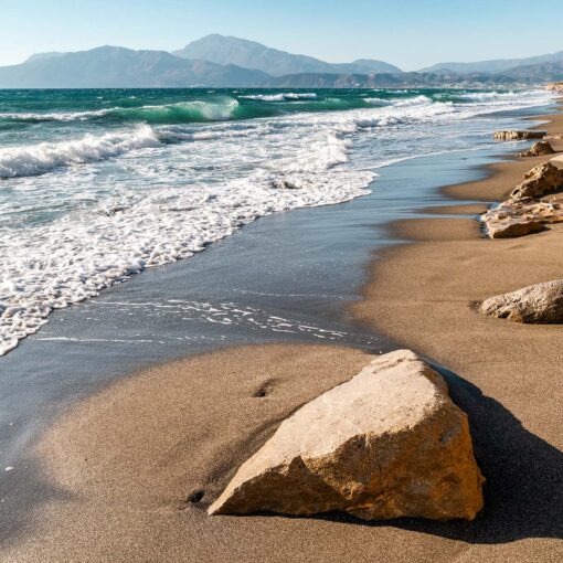 Pláž Kalamaki na južnom pobreží Kréty