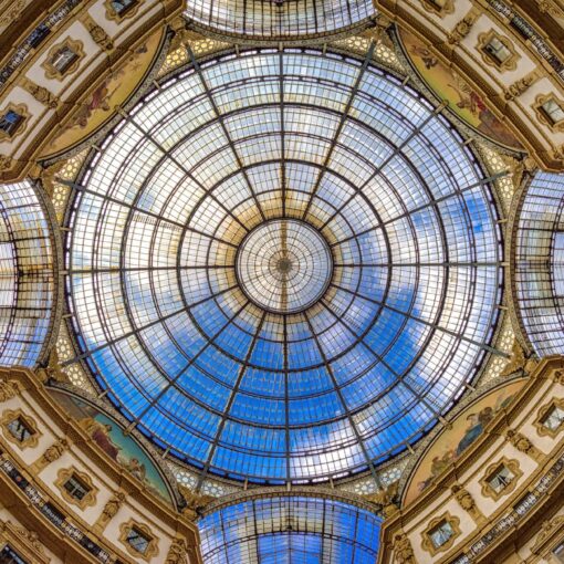 Strecha obchodnéhp centra Galleria Vittorio Emanuele II v Miláne