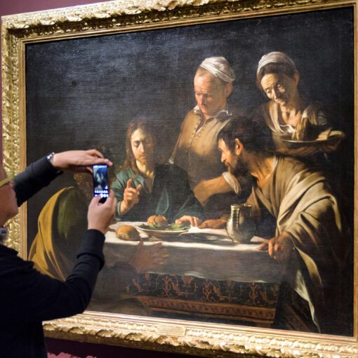 Caravaggiova maľba v galérii Pinacoteca di Brera v Miláne