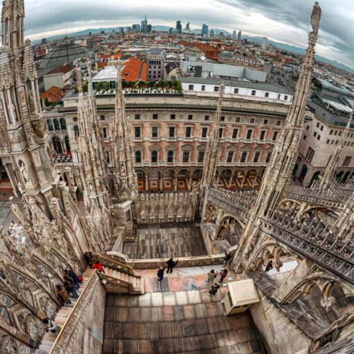 Výhľad na Miláno z katedrály Duomo