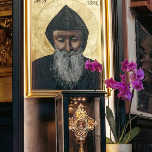 Obraz Sv. Šarbela v kostole Sv. kríža v Krakove