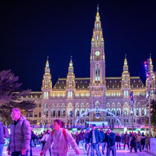 Korčuľovanie na Rathausplatz