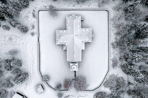 Kostol vo Svätom Kríži z dronu