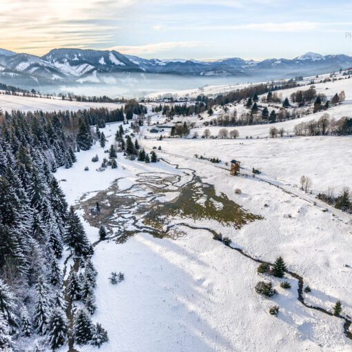 Meandre Lužňanky z dronu