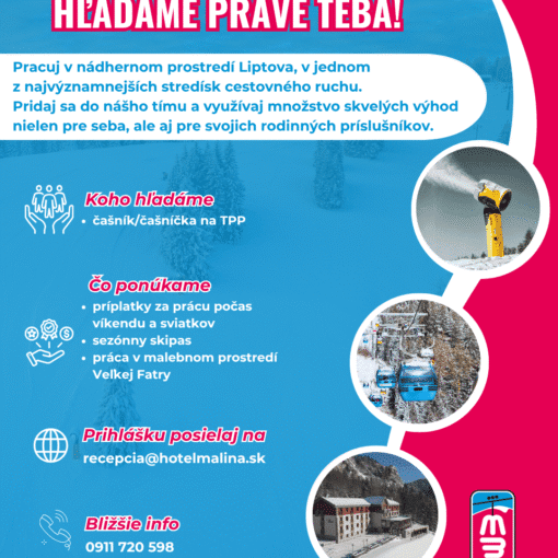 Malino Brdo - ponuka práce